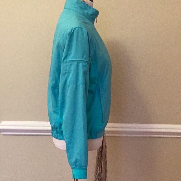 Tehama by Nancy Haley turquoise casual jacket. Zip front elastis - Picture 7 of 15